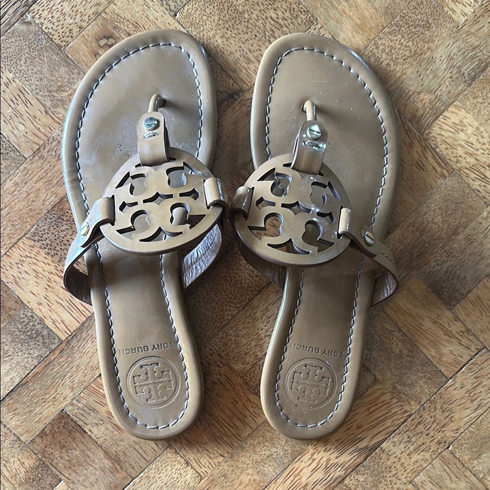 Tory Burch Brown Cutout Sandals